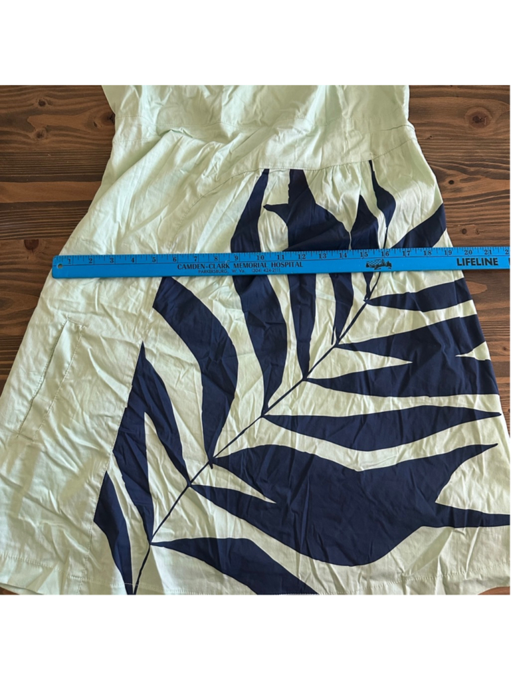 Skunkfunk Leaf Print Mini Dress Womens S Green Blue Organic Cotton - Picture 13 of 14